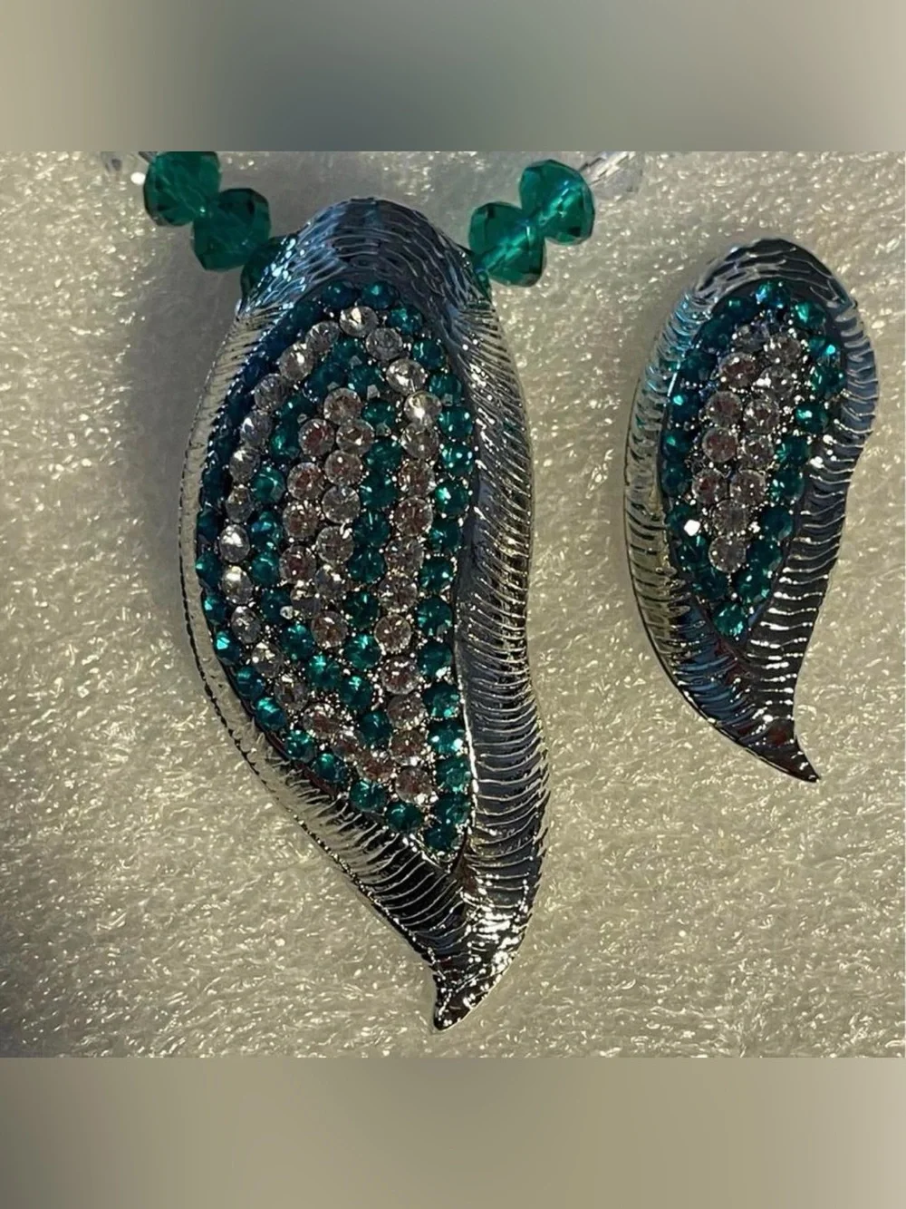 Indian paisley design jewelry necklace and earrings set bought from India!